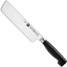 Henckels Four Star Nakiri 31099-173 - 6.69 Inch Blade - Black Polypropylene Handle - German Made