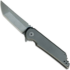Jake Hoback MK Ultra Knife - Sandblast Stonewash CPM S35VN - Sandblast Stonewash Titanium Flipper Folder USA Made
