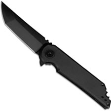Jake Hoback MK Ultra Knife - Black DLC CPM S35VN - Black DLC Titanium Flipper Folder USA Made