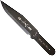 KABAR ThunderHorse Thrower 1120 - KJ Jones - Single Piece Black Tool Steel - Clip Point Blade - USA Made