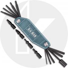 KABAR Gun Tool 1308 - Multi Tool - Aquamarine Aluminum - Magnetic Bit Storage