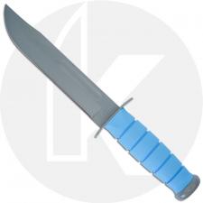 KABAR USSF SPACE-BAR 1313SF - Fighting Utility Knife - Gray 1095 Clip Point Fixed Blade - Blue Kraton G - USA Made