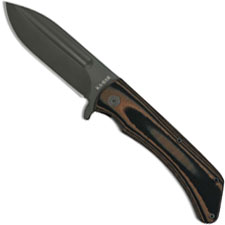 KABAR 3066 Mark 98 Folder Black Spear Point Brown and Black G10 Liner Lock Flipper Knife
