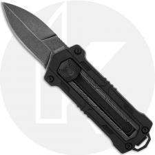 Kershaw Kapsule 1190BK Knife - Manual OTF - Blackwash 8Cr13MoV Spear Point - Black GFN