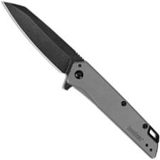 Kershaw 1365 Misdirect Value Price Assisted Open Flipper Folder Black Reverse Tanto Stonewash Steel