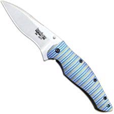 Kershaw Bump 1590BL - S30V - Blue and Gold Ti - Frame Lock - SpeedSafe Flipper Folder - Discontinued Item - Serial Number - BNIB