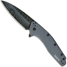 Kershaw Dividend 1812GRYDAM Limited Damascus Flipper Folder Assisted Opening Gray Aluminum