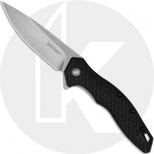 Kershaw Shoreline 1845 Knife - Assisted - Stonewash Blade - Black FRN - Flipper Folder