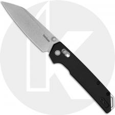 Kershaw Iridium 2038R Knife - D2 Stonewash Blade - KVT Bearings - Black Aluminum Handle