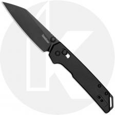 Kershaw Mini Iridium 2051RBLK Knife - Black Oxide D2 Reverse Tanto - KVT Bearings - Black Aluminum
