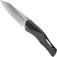 Kershaw Collateral 5500 - 2 Tone Satin D2 Drop Point - Gray TiCN Stainless Steel and Carbon Fiber - SpeedSafe Assist - Flipper F