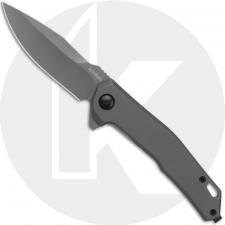 Kershaw Helitack 5570 Knife - Assisted - Gray PVD 8Cr13MoV Drop Point - Gray PVD Stainless Steel - Flipper Folder