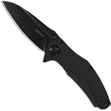 Kershaw 7007BLK Natrix Black Oxide Drop Point Black G10 Handle KVT Flipper Folder