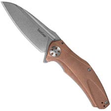 Kershaw Natrix XL Copper 7008CU - Stonewash D2 Drop Point - Copper Handle - KVT Flipper Folder