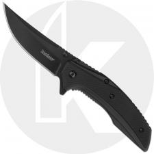 Kershaw All-Black Outright 8320BLK Knife - Assisted - Frame Lock - Flipper Folder