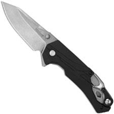 Kershaw Drivetrain 8655 - Rescue Knife - Stonewash D2 Clip Point - Black GFN - SpeedSafe Assist - Flipper Folder