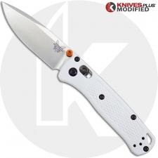 MODIFIED Benchmade Mini Bugout White 533 Knife - Satin Blade