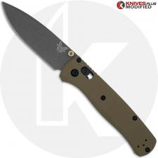 MODIFIED Benchmade Bugout 535GRY-1 Knife + KP Flat Dark Earth G10 Scales
