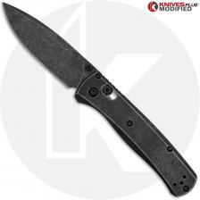 MODIFIED Benchmade Bugout 535 Knife + Acid Stonewash + KP Titanium Black Tumbled Scales + KP Black Thumbstud & Standoffs
