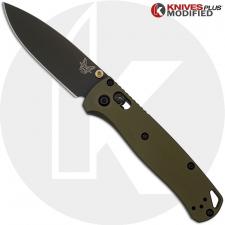 MODIFIED Benchmade Bugout 535GRY-1 Knife + AWT OD Green Aluminum Scales