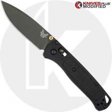 MODIFIED Benchmade Bugout 535GRY-1 Knife - BLACK Rit Dye Handle