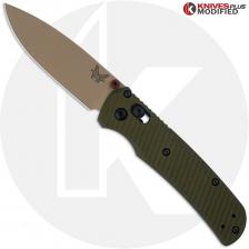 MODIFIED Benchmade Bugout 535TN-2601 Knife + AWT Archon OD Green Aluminum Scales