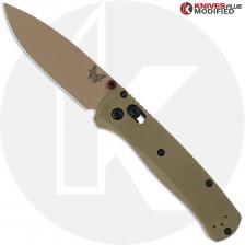 MODIFIED Benchmade Bugout 535TN-2601 Knife + KP Desert Tan Chamfered G10 Scales