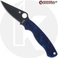 MODIFIED Spyderco Para Military 2 - Urban Digital Camo - DLC Blade - Rit Dyed Handle