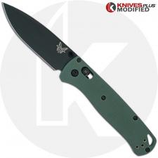 MODIFIED Benchmade Bugout 535BK Knife + KP Forest Green G10 Scales