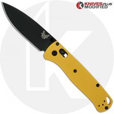 MODIFIED Benchmade Bugout 535BK Knife + KP Chrome Yellow G10 Scales