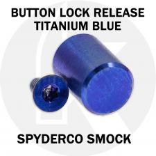 Blue Titanium Replacement Button (Lock Release) for Spyderco Smock Knife