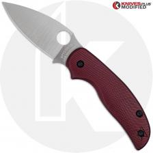 MODIFIED Spyderco Sage 5 Lightweight - MagnaCut - AWT Exclusive Oxblood Contoured Scales