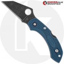 MODIFIED Spyderco Dragonfly 2 K390 - Regrind Wharcliffe - Acid Stonewash K390 Blade