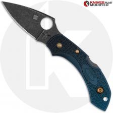 MODIFIED Spyderco K390 Dragonfly Knife - Acid Stonewash - Heat Color Hardware - Rit Dye Fade