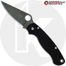 MODIFIED Spyderco Para Military 2 - Acid Stonewash - Black G10