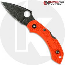 MODIFIED Spyderco Dragonfly 2 - ACID WASH - Orange Handle