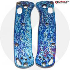 KP Custom Titanium Scales for Benchmade Mini Bugout Knife - Mayhem Finish