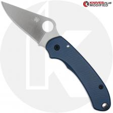 MODIFIED Spyderco Para 3 Salt Knife - Satin MagnaCut + Exclusive AWT Midnight Blue Type III Hard Coat Scales
