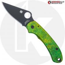MODIFIED Spyderco Para 3 Black DLC Knife + AWT Agent SKINNY Custom Anodized Scales