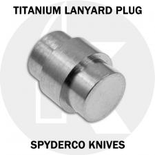 KP Custom Titanium Lanyard Plug for Spyderco Para Military 2 or Para 3 Knife