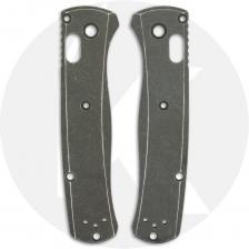 KP Custom Benchmade Bugout Titanium Scales - No Lanyard - Deep Chamfer - Custom Panzer Green Cerakote + Stonewash