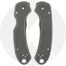 Spyderco Para 3 Titanium Scales + AWT Skinny Cut - Custom Panzer Green Cerakote + Stonewash