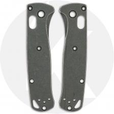 KP Custom Titanium Scales for Benchmade Mini Bugout Knife - Panzer Green Cerakote + Stonewash