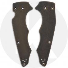 KP Titanium Scale for Spyderco YoJumbo Knife - Ironforge Bronze Finish