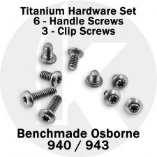 Titanium Replacement Screw Set for Benchmade 940 / 943 Osborne Knife - Button Head - T6 - Set of 9