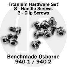 Titanium Replacement Screw Set for Benchmade 940-1 / 940-2 Osborne Knife - Button Head - T6 - Set of 11