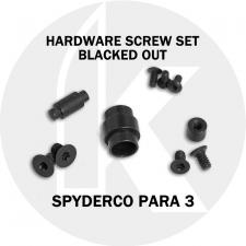 Replacement Screw Set for Spyderco Para 3 - Stainless Steel - Blacked Out