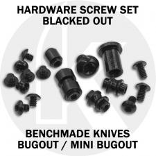 Replacement Screw Set for Benchmade Bugout and Mini Bugout - Stainless Steel - Blacked Out
