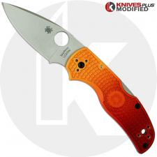 MODIFIED Spyderco Native Salt Knife - Red Fade Rit Dye Handle