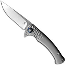 Kizer Sealion Ki4509 Uli Hennicke EDC Frame Lock Flipper Folder Drop Point with Milled Titanium